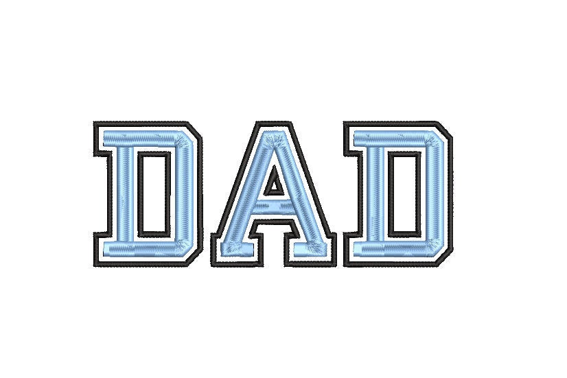 Dad University machine Embroidery Design, Father's Day, College font, Digital File Instant Download 4in and 7in