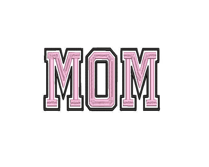 Mom University machine Embroidery Design, Mother's Day, College font, Digital File Instant Download 4in and 7in