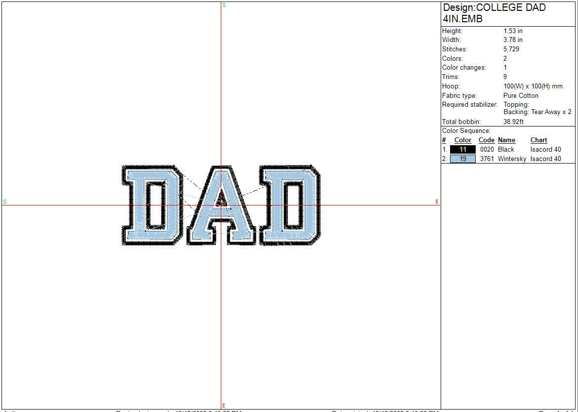 Dad University machine Embroidery Design, Father's Day, College font, Digital File Instant Download 4in and 7in