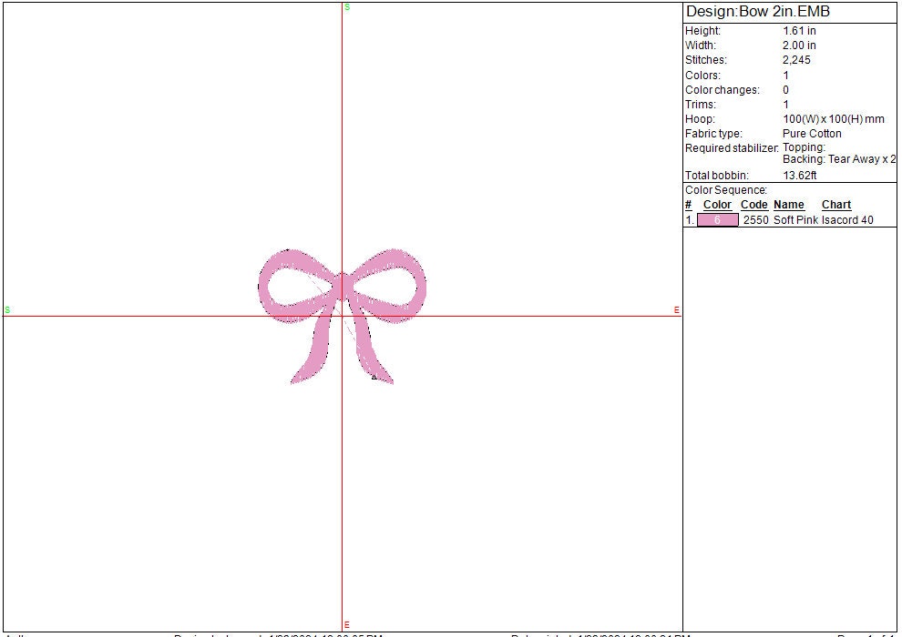 Bow machine embroidery design, Girls Bows, Digital File Instant Download 5 sizes