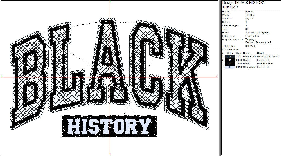 Black History College Machine embroidery design, Black History Month, Juneteenth Digital File, Instant Download 7in and 10in