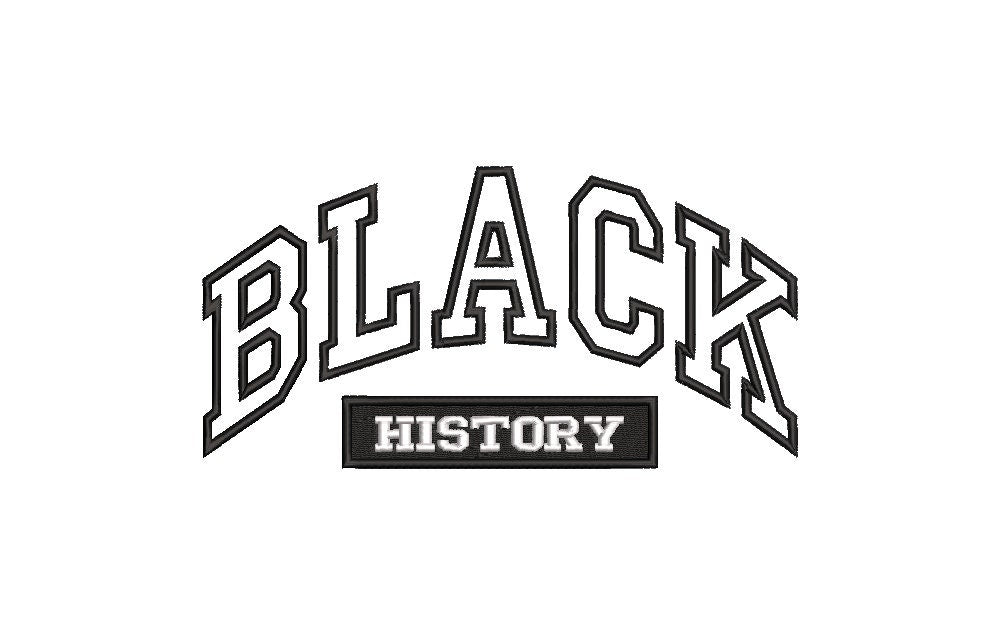 Black History College Applique Machine embroidery design, Black History Month, Juneteenth Digital File, Instant Download 7in and 10in