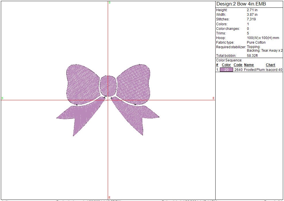 Bowtie machine embroidery design, Girls Bows, Digital File Instant Download 5 sizes