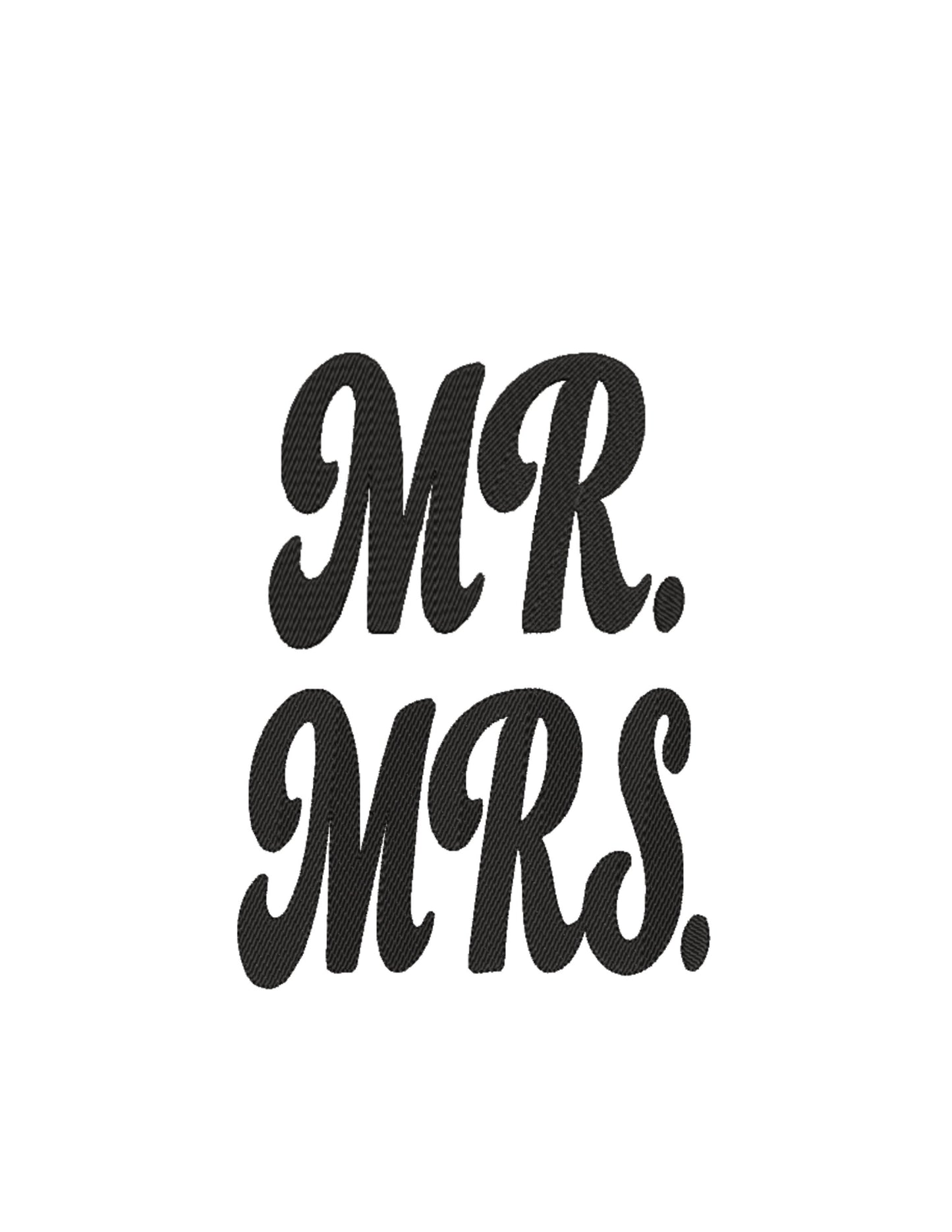 Mr and Mrs embroidery file Bridal Shower digital design Wedding Embroidery File, Instant Download