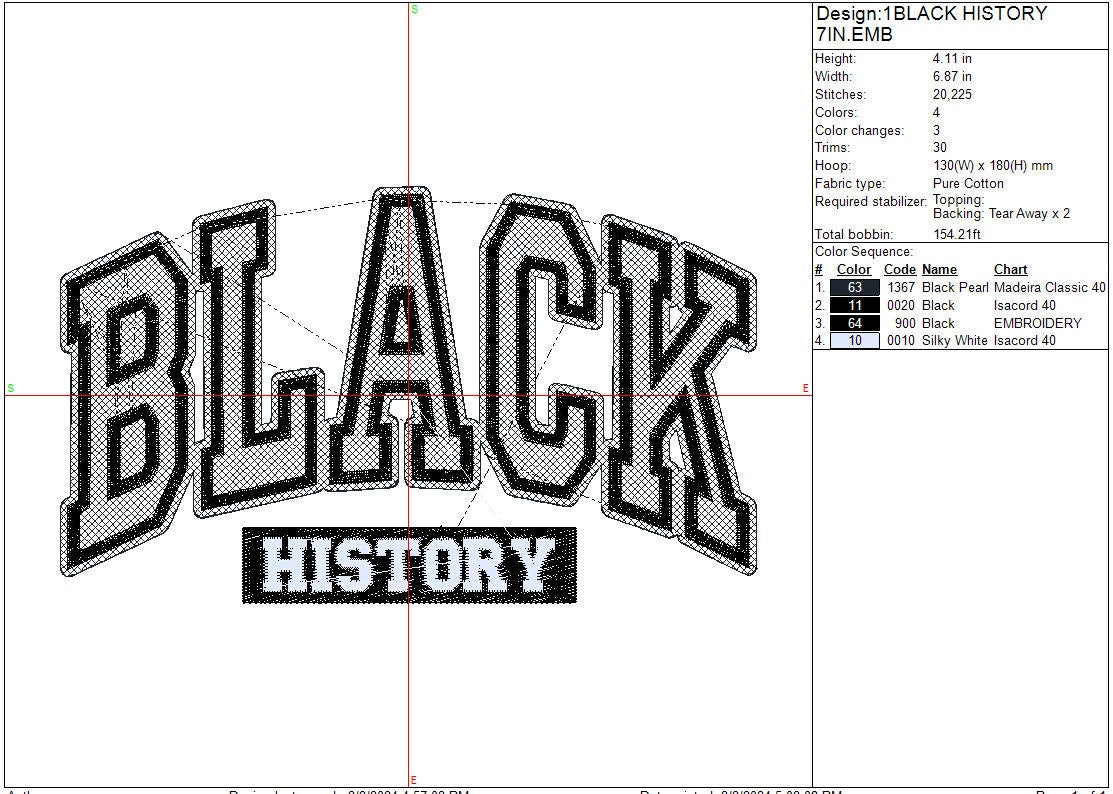 Black History College Machine embroidery design, Black History Month, Juneteenth Digital File, Instant Download 7in and 10in