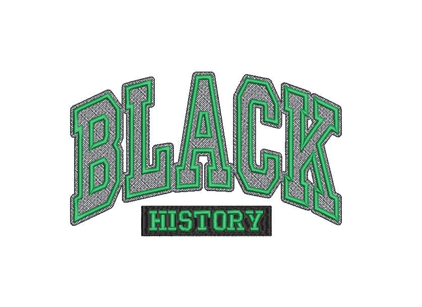 Black History College Machine embroidery design, Black History Month, Juneteenth Digital File, Instant Download 7in and 10in