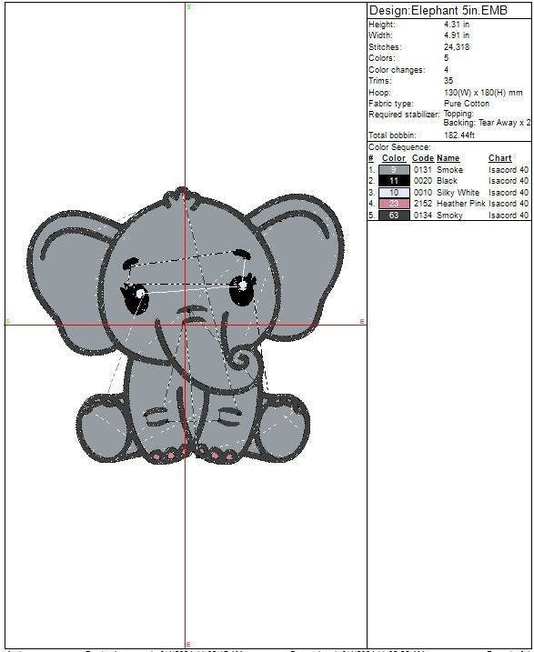 Safari Elephant Embroidery design, Animals, Kids, Boys, Girls Digital File, Instant Download