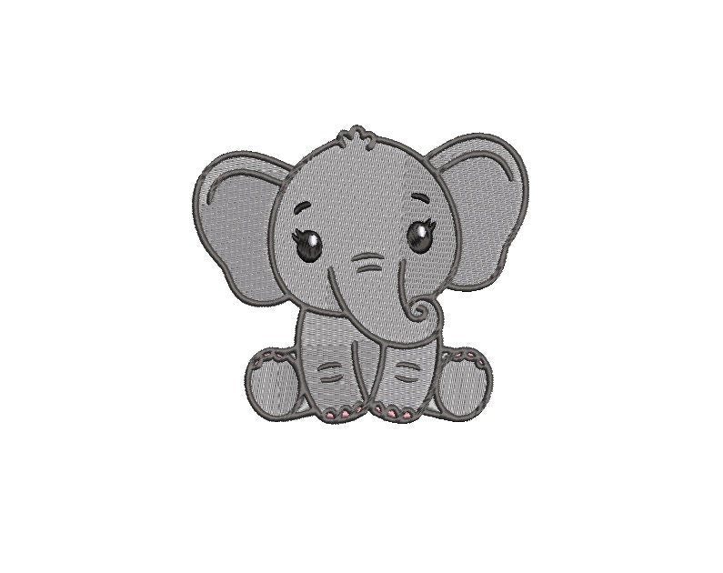 Safari Elephant Embroidery design, Animals, Kids, Boys, Girls Digital File, Instant Download