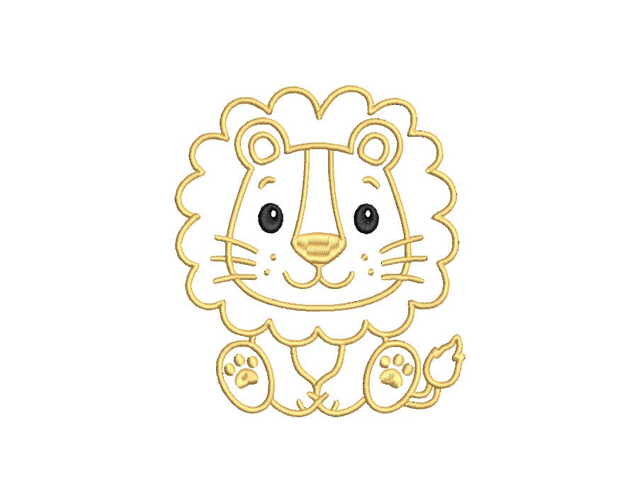 Safari Lion Embroidery design, Animals, Kids, Boys, Girls Digital File, Instant Download