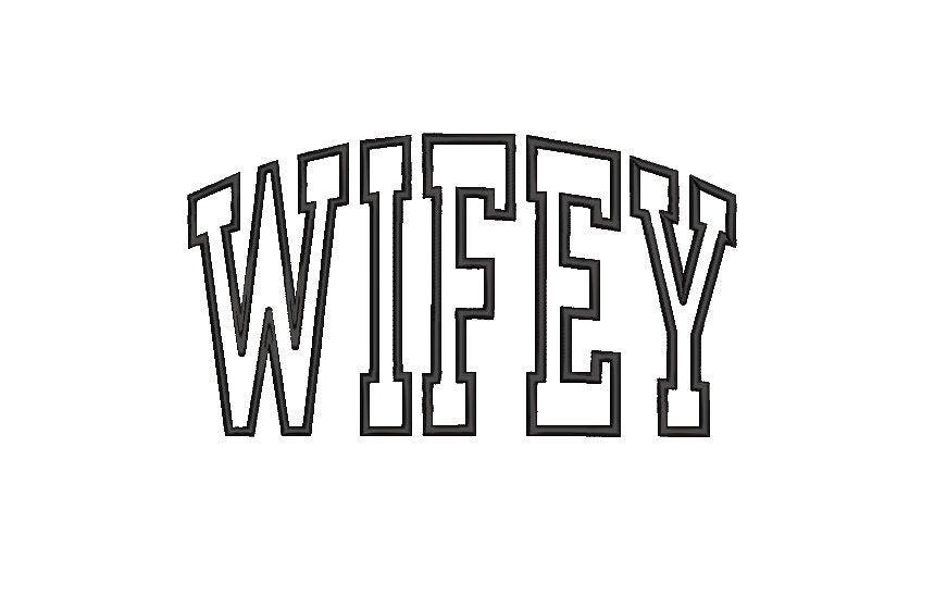 Wifey and Hubby Applique embroidery file Bridal Shower digital design Wedding Embroidery File, Mother's Day Father's Day Instant Download