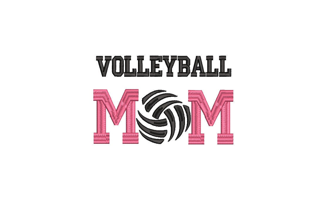 Volleyball Mom Machine embroidery file Mothers Sports Volley Ball design, Digital File Instant Download