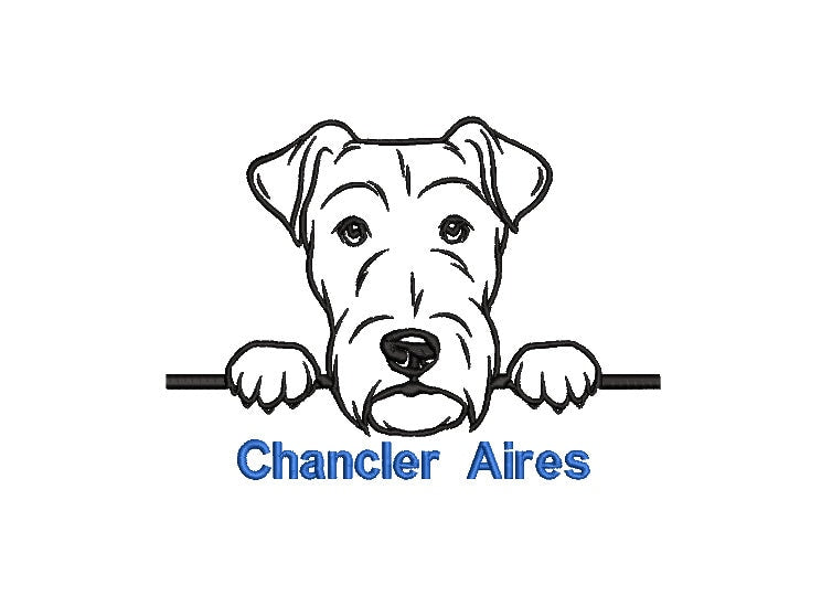 Custom Dog Silhouette machine embroidery file design, Personalized Pet Lovers Digital File Instant Download 3 sizes