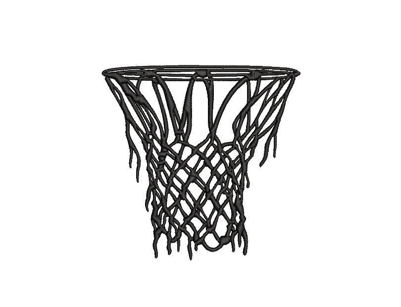 Basketball Net Machine Embroidery design, Sports Digital File, Instant Download 2 sizes
