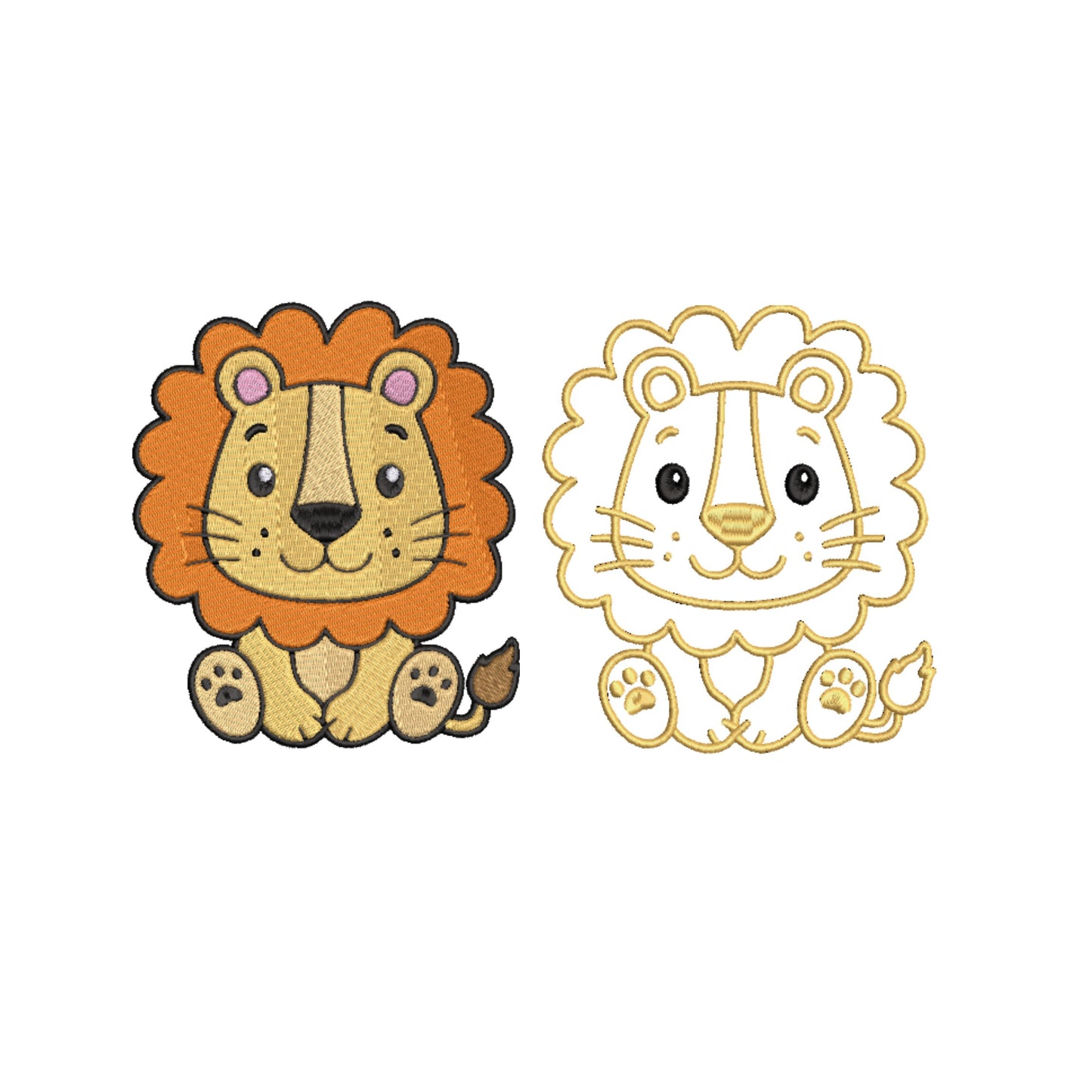 Safari Lion Embroidery design, Animals, Kids, Boys, Girls Digital File, Instant Download