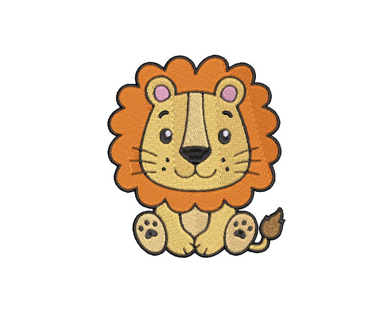 Safari Lion Embroidery design, Animals, Kids, Boys, Girls Digital File, Instant Download