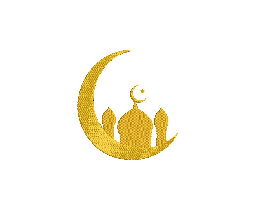 Ramadan Machine embroidery design, Mosque Machine embroidery file, Instant download Digital File Instant Download 3 sizes