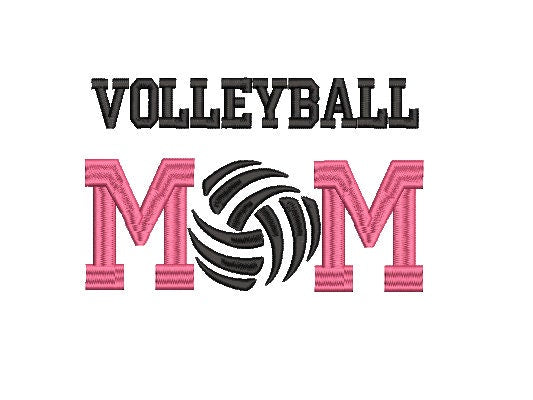 Volleyball Mom Machine embroidery file Mothers Sports Volley Ball design, Digital File Instant Download