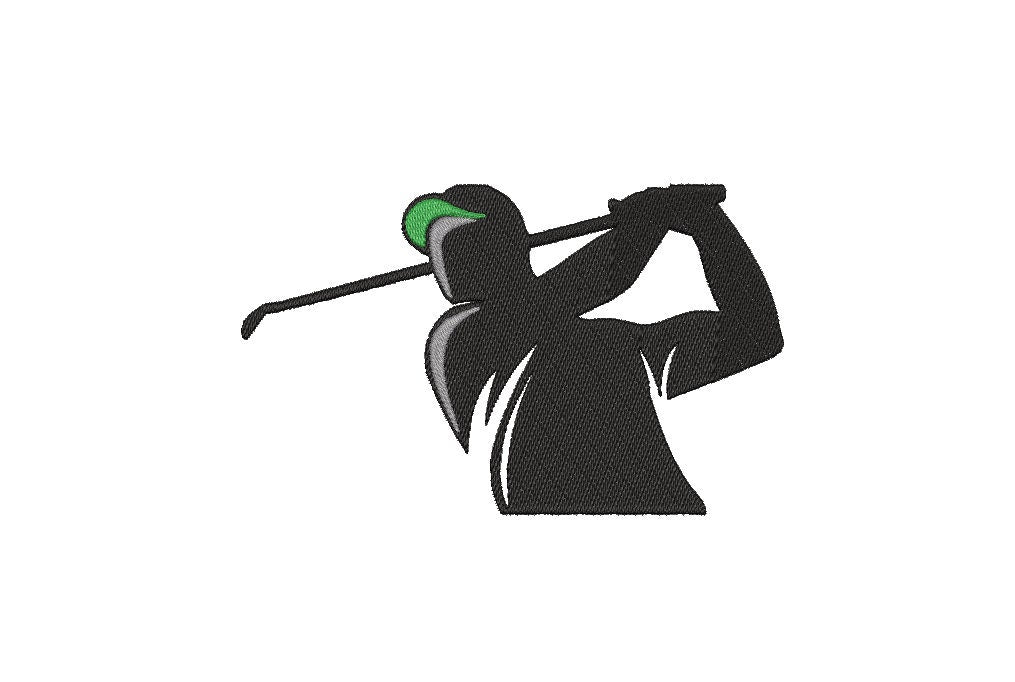Golf Machine Embroidery file design Sports Digital File Instant Download 2 sizes to fit 4x4 and 5x7 hoops