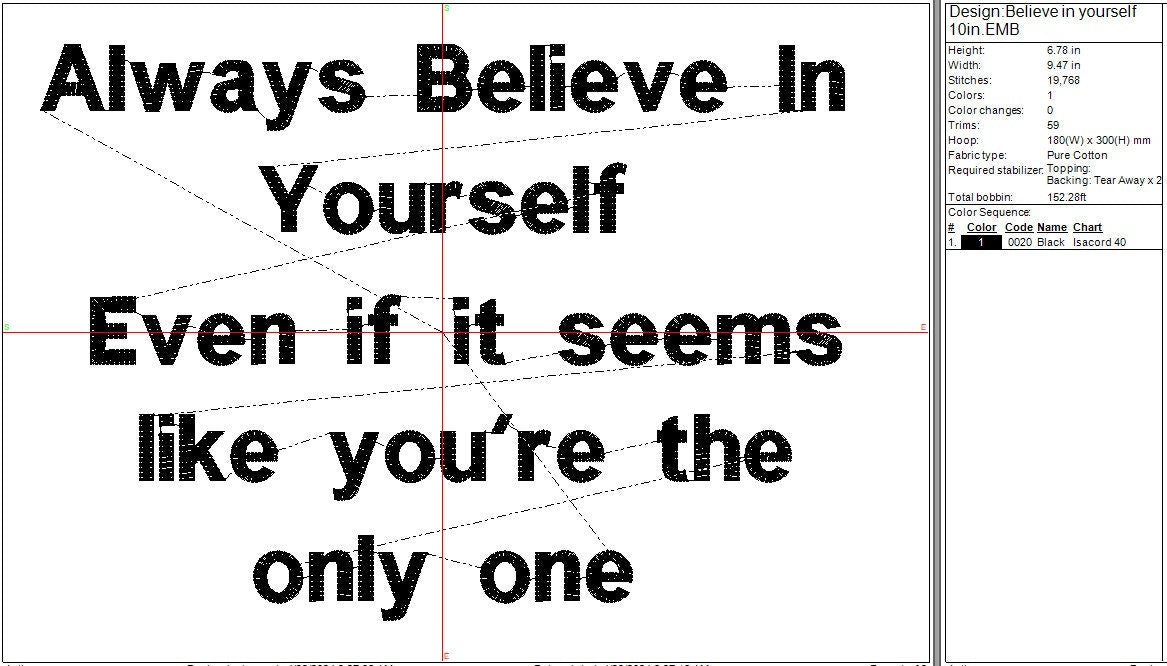Believe in Yourself Machine Embroidery Design, Inspiration, Instant Download, Digital Download