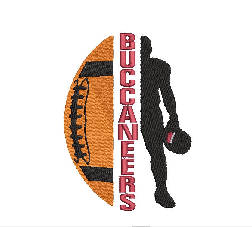 Tampa Bay Football machine embroidery design, Sports Digital File Instant Download 2 sizes to fit 4x4 and 5x7 hoops