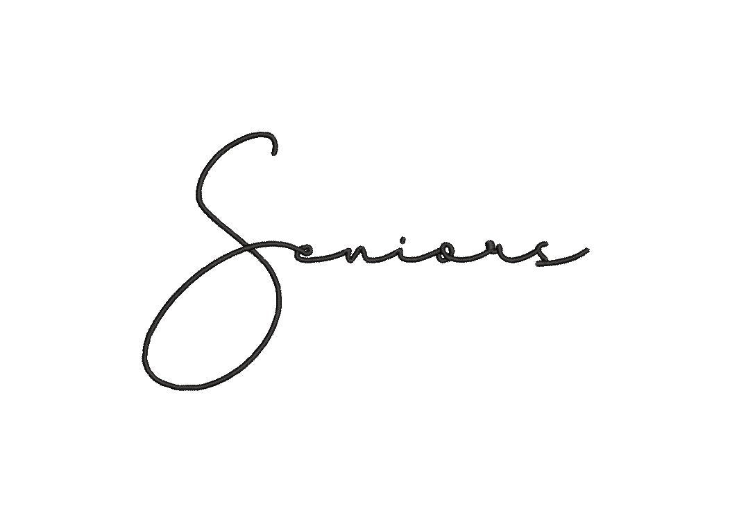 Seniors Machine embroidery file design Graduation Digital File Instant Download 3 sizes 4in, 7in and 10in