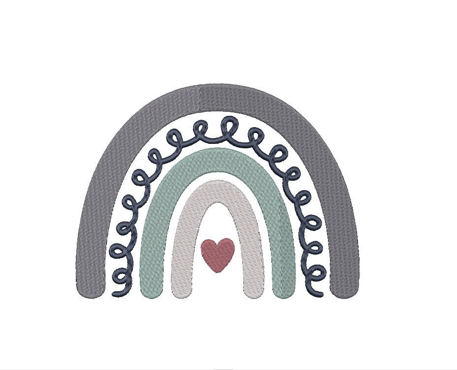 Hobo Rainbow machine embroidery file design, Digital File Instant Download 2 sizes