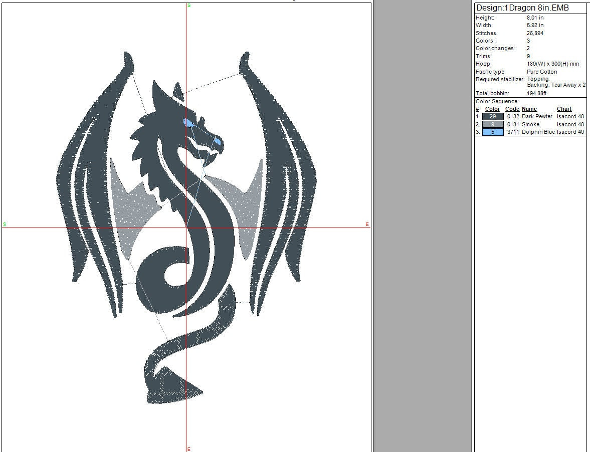 Dragon machine embroidery file design, Fire and Blood Digital File, Instant Download 2 designs, 3 sizes each