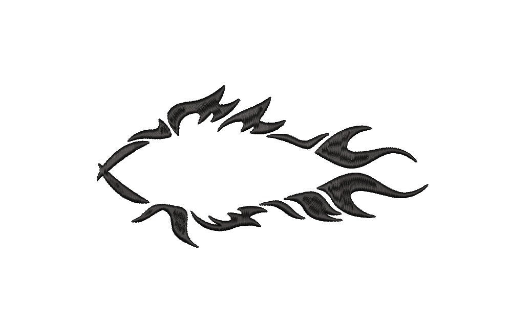 Christian Fish Symbol Machine Embroidery Design, Religious, Instant Download, Digital Download