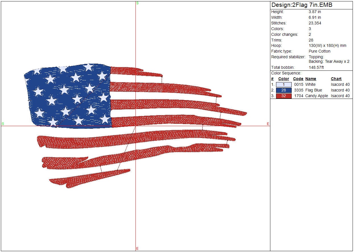 American Distressed Flag machine embroidery design Patriotic 4th of July digital file, Independence Day, Instant Download 3 sizes
