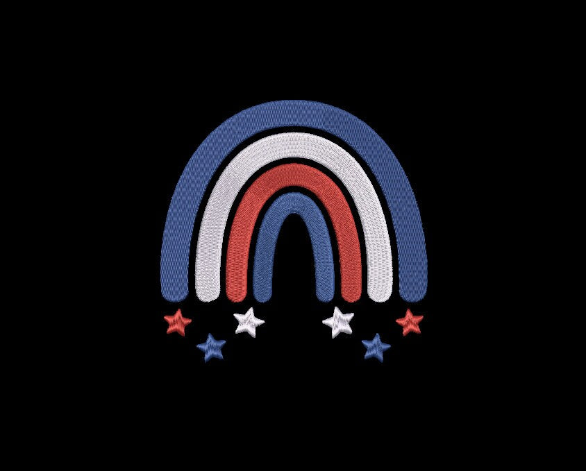 USA Hobo Rainbow machine embroidery file design, Political Digital President 2024 File Instant Download 2 sizes to fit 5x7 and 4x4 hoops