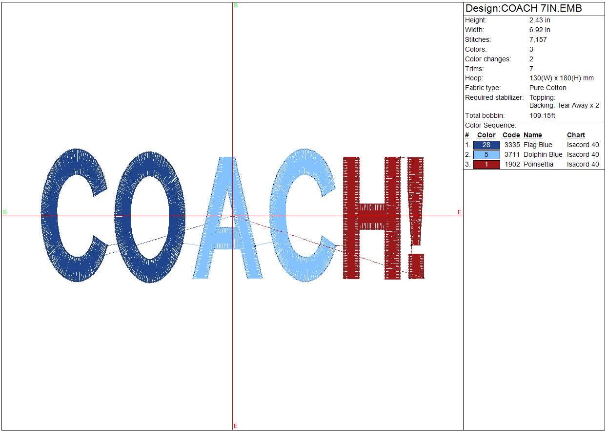Coach Embroidery Design, Political, 2024, Tim Walz, Vice President, Instant Download, Digital Download 9in, 7in
