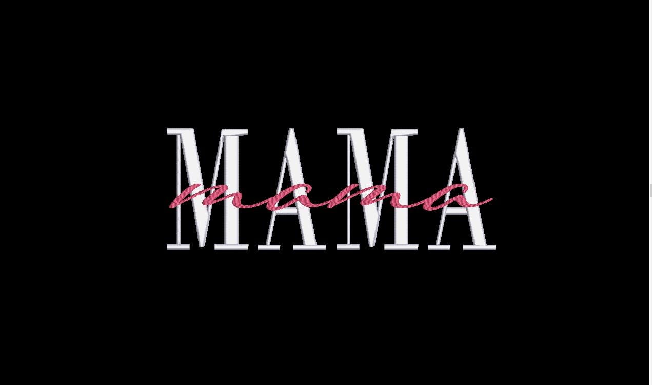 Mama Machine Embroidery Design, Mother's Day, Digital Instant Download, 4in, 7in, and 11in sizes, Includes a Repositionable hoop file.