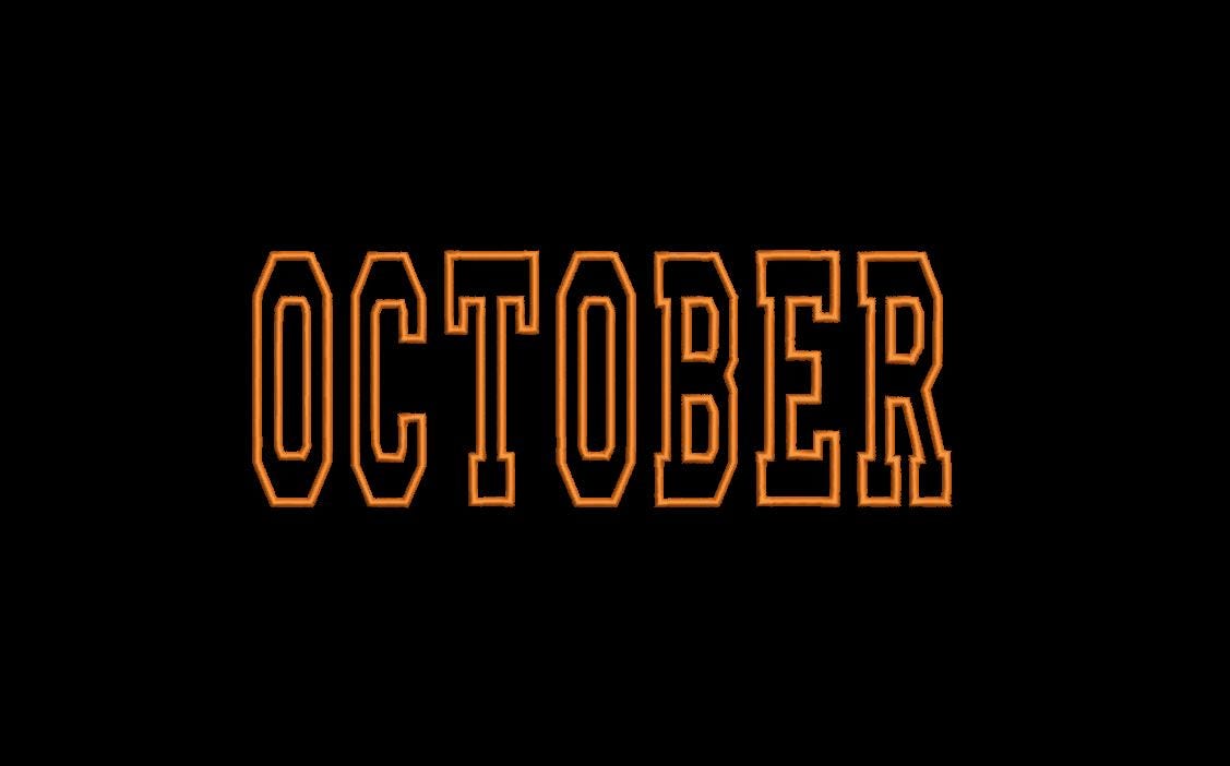 October machine embroidery file design, Halloween, Birthday, Digital File Instant Download
