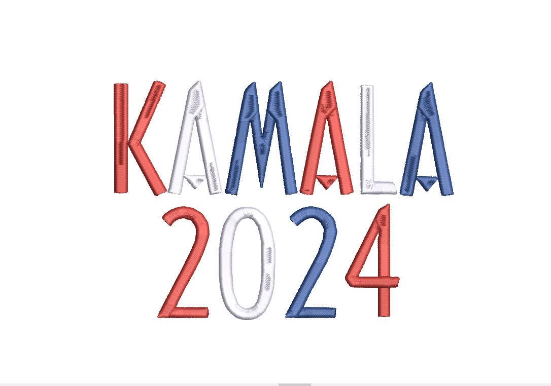 Kamala Harris Embroidery Design, Political, 2024, Madam President, Instant Download, Digital Download 9in, 7in, 4in