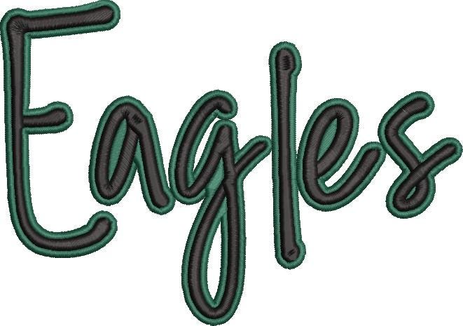 Eagles Machine Embroidery Design, Sports Digital File, Mascot Football, Basketball, Instant Download 2 sizes to fit 4x4 and 5x7 hoops