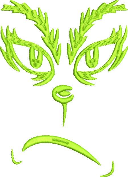 Christmas Embroidery Design, Grinchmas Holiday Digital Design, Instant Download,Christmas Ornament Embroidery File, 4in, 7in, and 10in