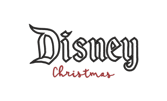 Christmas Applique Machine Embroidery file design, Disney Christmas Holiday Digital File Instant Download 7in and 9in