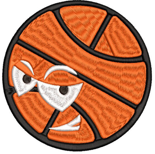 Basketball Ball machine embroidery file design Angry Balls Sports Digital File Instant Download 3 sizes