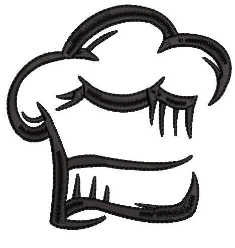 Chef Hat machine embroidery file design Cooking Hat Digital File Instant Download 4 sizes