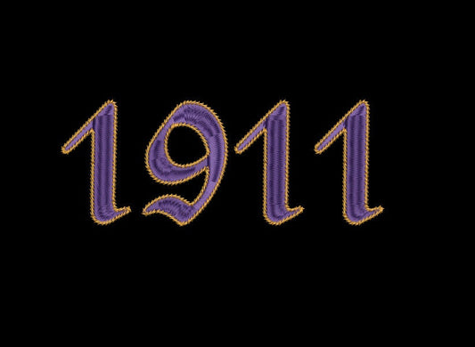 1911 machine embroidery, Omega Psi Phi Fraternity file design, Greek Digital File Instant Download, Candle Opera, 4in, 7in, 9in designs