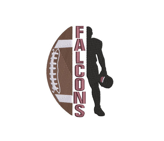 Atlanta Falcons Football machine embroidery file design Sports Digital File Instant Download 2 sizes to fit 4x4 and 5x7 hoops