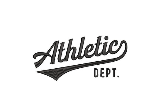 Athletic Dept Machine Embroidery file design Sports Digital File Instant Download 2 sizes to fit 4x4 and 5x7 hoops