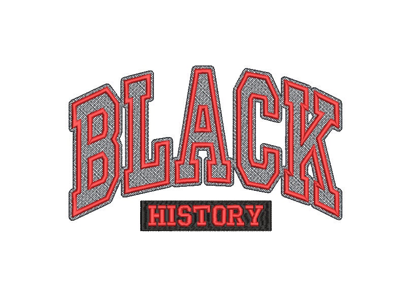 Black History College Machine embroidery design, Black History Month, Juneteenth Digital File, Instant Download 7in and 10in